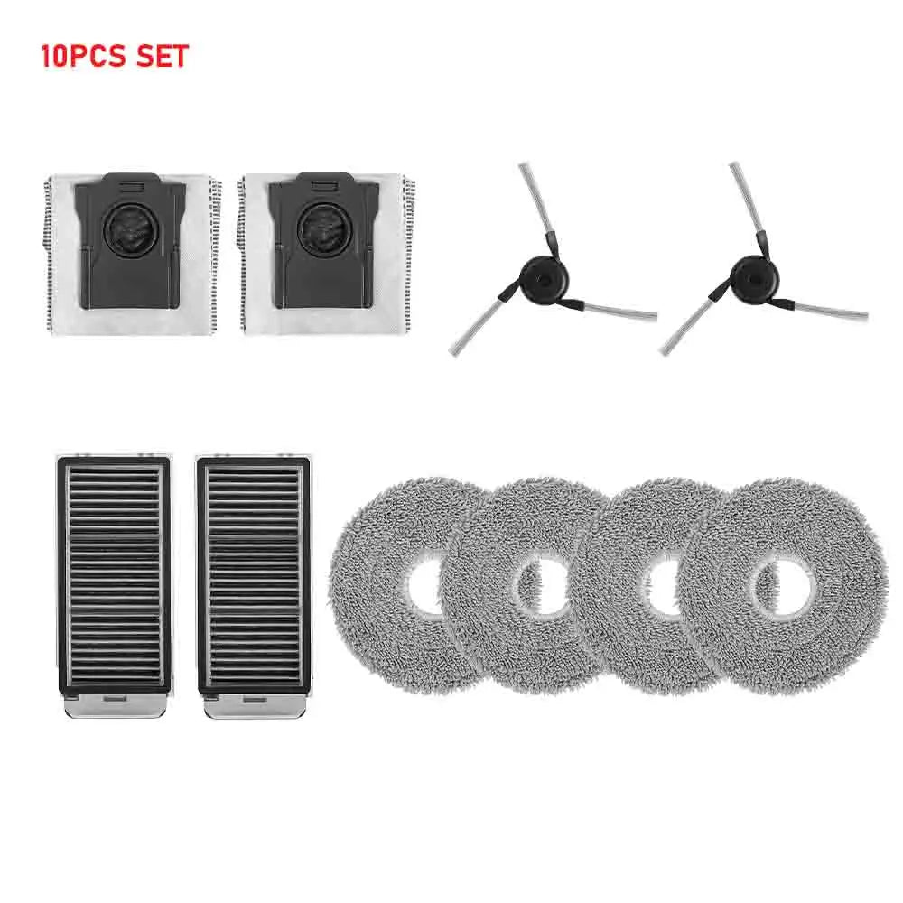 Chiffons de nettoyage, sacs à poussière pour Dreame X50 Pro/X50 Ultra/X50 Master/L40S Pro Ultra/L50 Pro Ultra/MOVA V50 Ultra, brosses principales et latérales, filtres