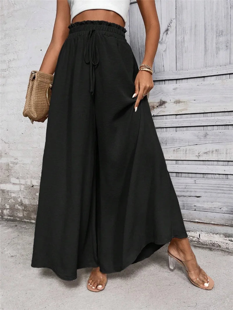 Pantalon ample et décontracté à jambes larges pour femmes, à la mode, Station indépendante, Long, vêtements confortables, printemps et été