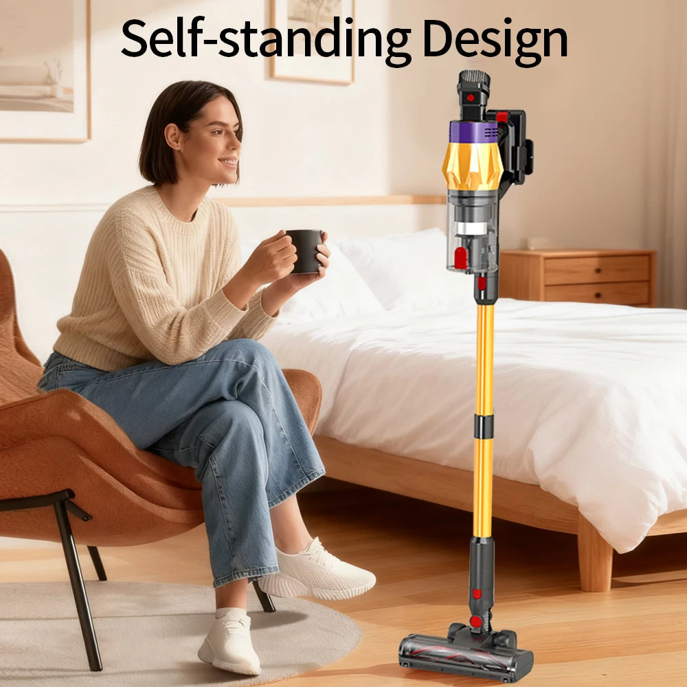 Aspirateur sans fil 550W, moteur sans balais, aspiration 55K PA, aspirateur Vertical, tasse à poussière pour maison intelligente, 3 têtes de brosse