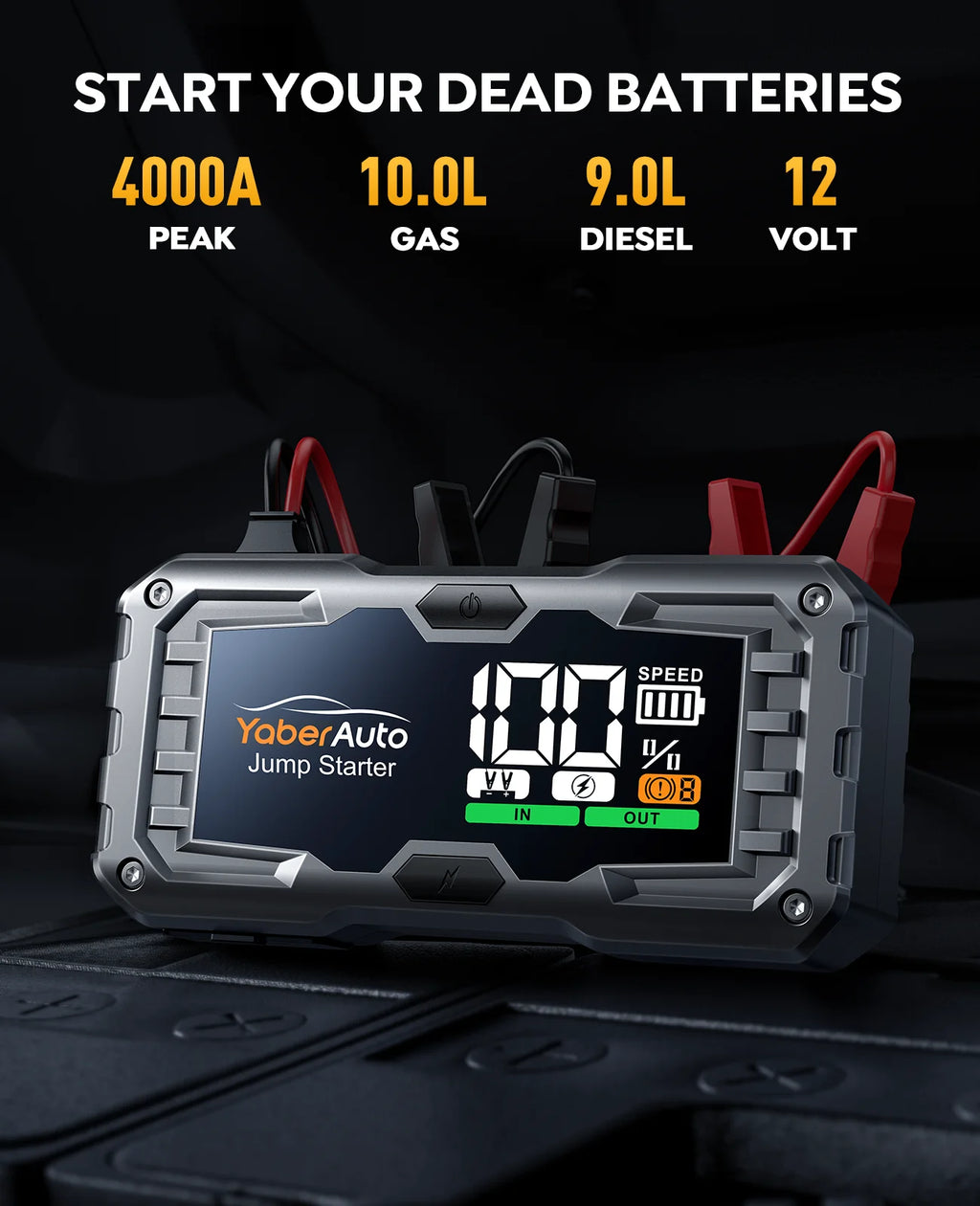 Yaber 4000A démarreur de saut de voiture batterie de voiture Portable Booster d'urgence dispositif de démarrage démarreur de voiture 2025
