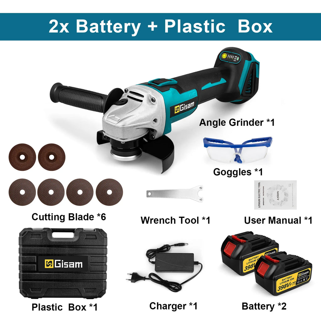 Gami 125mm 4 vitesses meuleuse d'angle sans brosse meulage sans fil polissage Machine de découpe outils électriques pour Makita 18V batterie broche