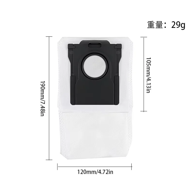 Pièces détachées pour robot aspirateur Mova P50 Pro Ultra / Mova P10 Pro Ultra : brosse principale, brosse latérale, filtre HEPA, chiffon de nettoyage, sac à poussière, accessoires