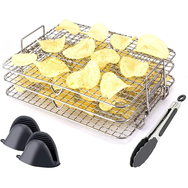 A25UAir support de friteuse pour friteuse à Air Ninja Foodi Grill XL, support de déshydrateur multicouche grille à pain grillé accessoires de friteuse à Air