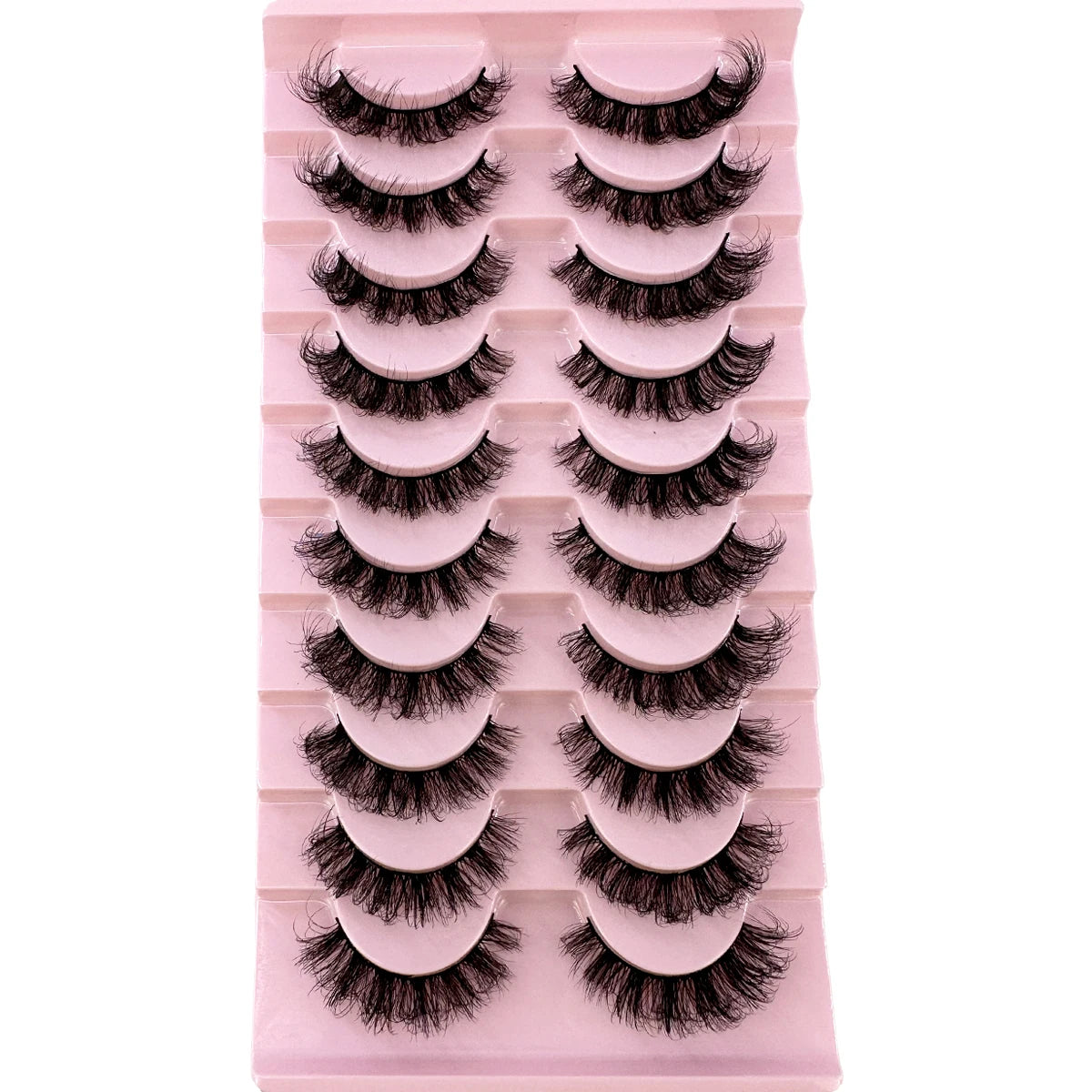 10 paires de Faux Cils 8D en vison naturel, Volume dramatique, Extension de Faux Cils, vente en gros, outil de maquillage
