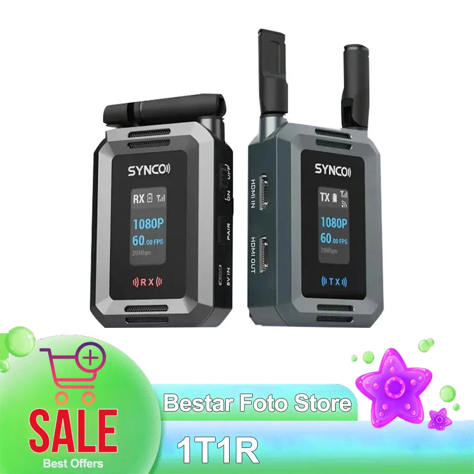 Système de transmission vidéo sans fil Synco Xvision HD avec écran LCD Transmission HD stable jusqu'à 300 m pour le streaming en direct