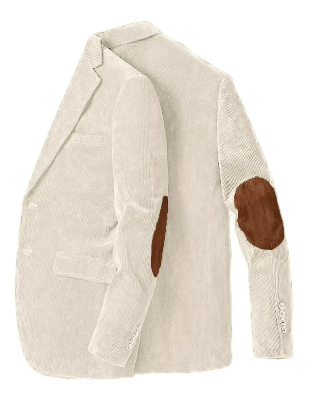 Blazer en velours côtelé pour hommes avec coudière, veste d'affaires décontractée, manteaux de Sport de printemps et d'automne