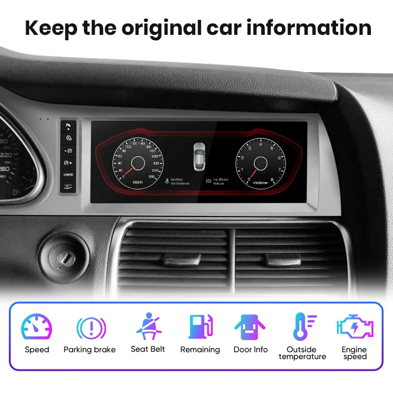Junsun autoradio sans fil CarPlay Android Auto pour Audi Q7 4L 2006-2015 MMI 2G 3G 8 cœurs 4G WiFi BT GPS écran tactile Autoradio