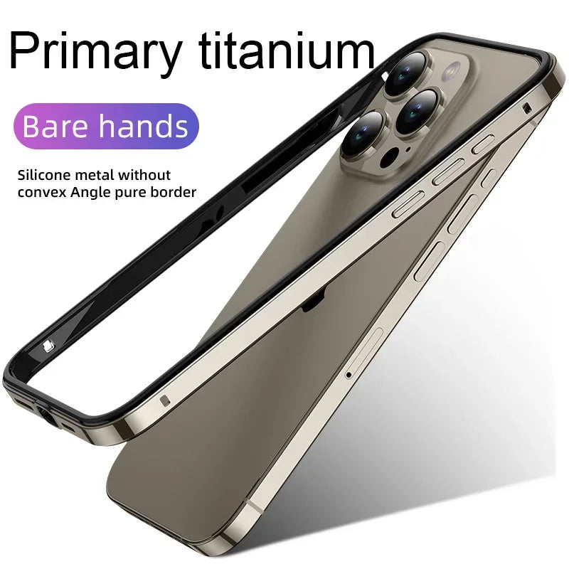 Étuis de téléphone en métal et aluminium, cadre hybride en Silicone, pour iPhone 17 16 15 Pro Max 14 13 12, pare-chocs à meilleure chaleur