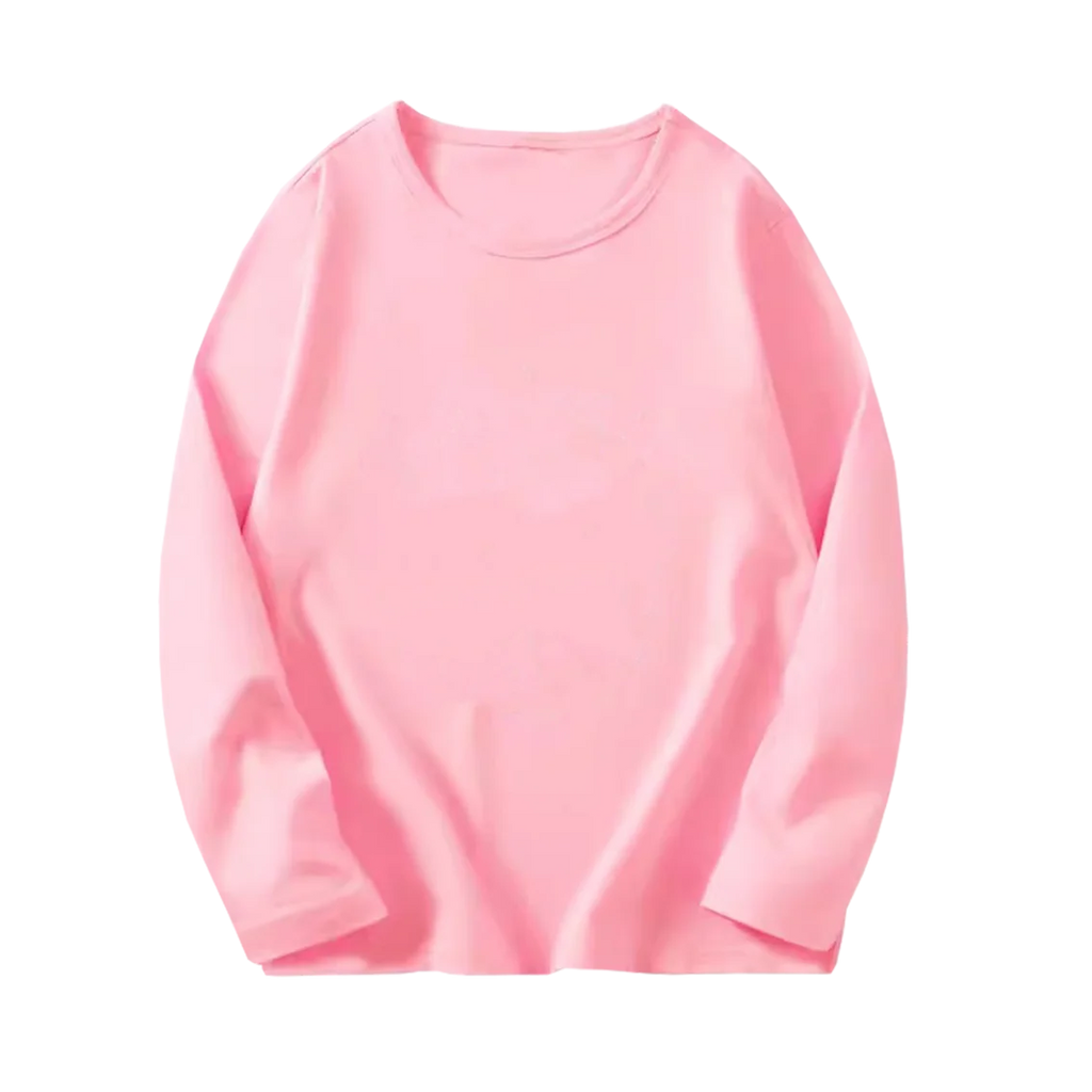 8 couleurs enfants coton à manches longues col rond t-shirt garçons fille printemps automne mince Tops basiques adolescent 6 8 10 12 ans