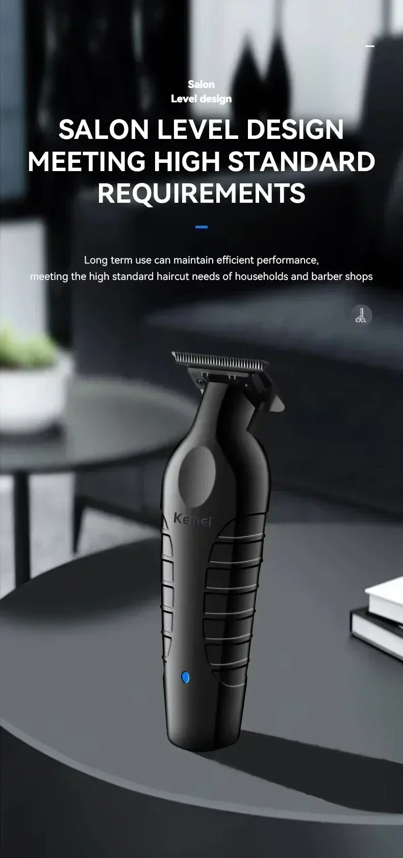 Kemei Kit de tondeuse à cheveux originale KM-2296 KM-2299 KM-T95 tondeuse à cheveux électrique Rechargeable barbier rasoir professionnel pour hommes
