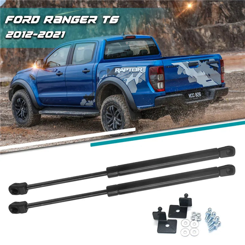 Support de levage de capot avant de voiture, 2 pièces, entretoises à ressort à gaz, Supports de chocs, accessoires de voiture pour Ford Ranger T6 2012 – 2021 UTE