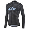 Liv-Ensemble de maillots de cyclisme pour femmes, manches longues, vêtements de vélo, maillot VTT, Culotte, printemps, automne