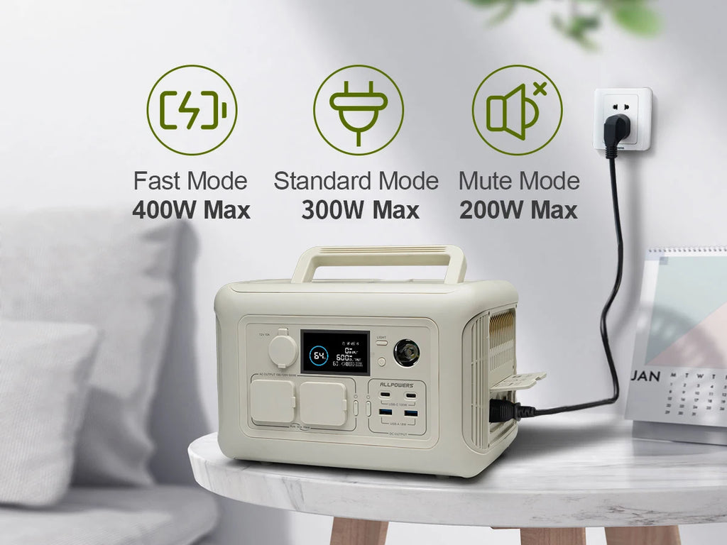 ALLPOWERS-Centrale électrique portable avec panneau solaire, générateur solaire veFePO4, batterie de secours UPS, MPPT pour montres, femelle, 100W, 600W, 299Wh