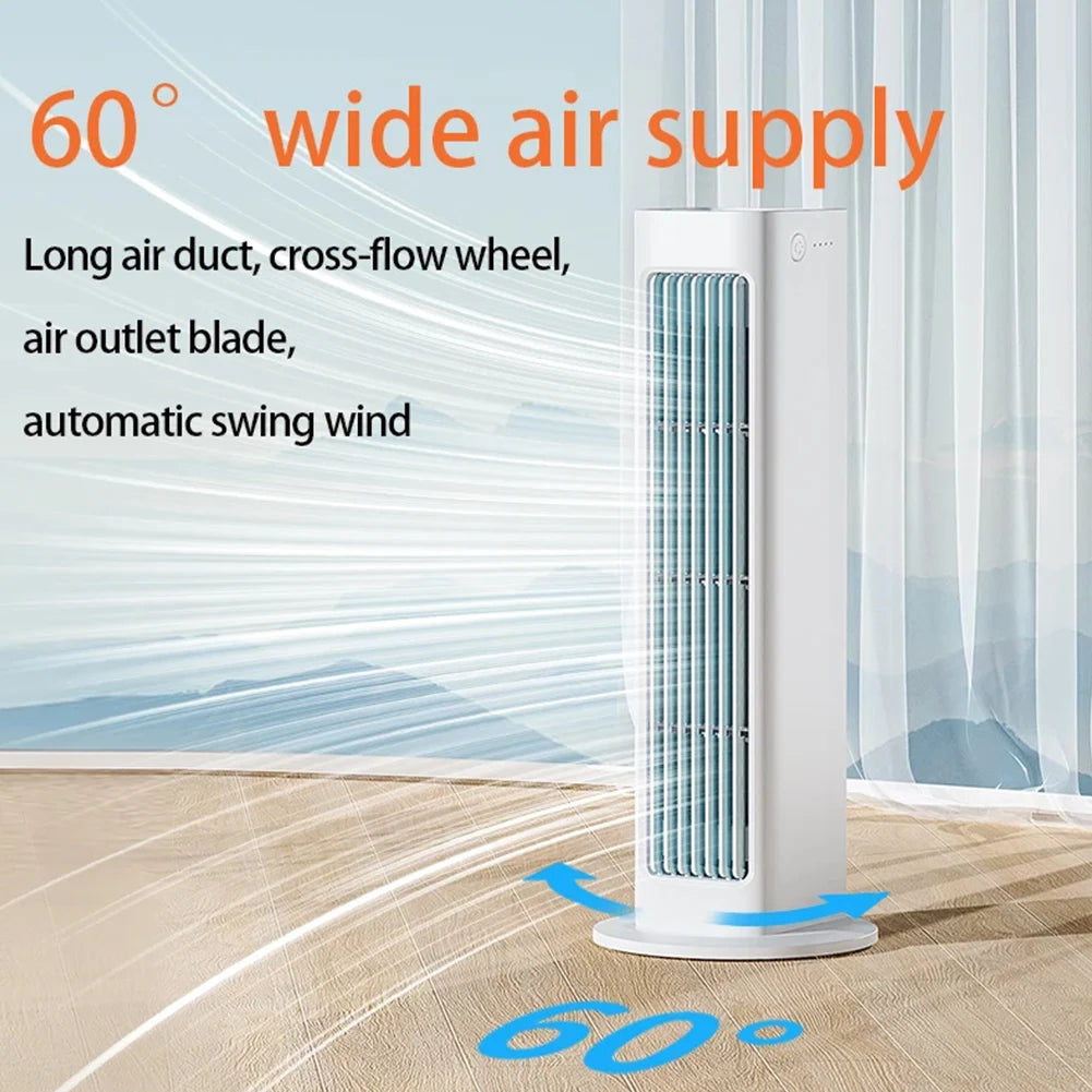 Ventilateur tour Portable sans feuilles, refroidisseur d'air 4000mAh, ventilateur de bureau, climatiseur sans lame à 3 vitesses, ventilateur sur pied pour chambre à coucher et salon