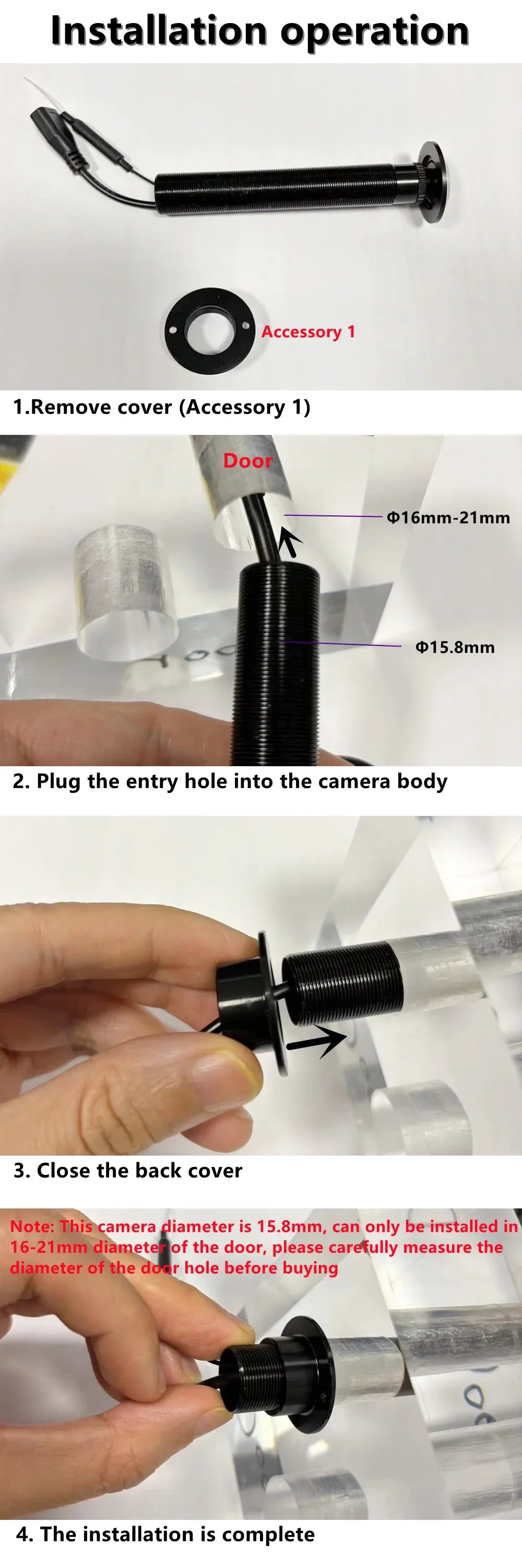 1080P Tuya vie intelligente maison visionneuse numérique Peepholes porte caméra oeil WiFi IR Vision nocturne porte oeil caméra Ir 5G 16mm plus petit