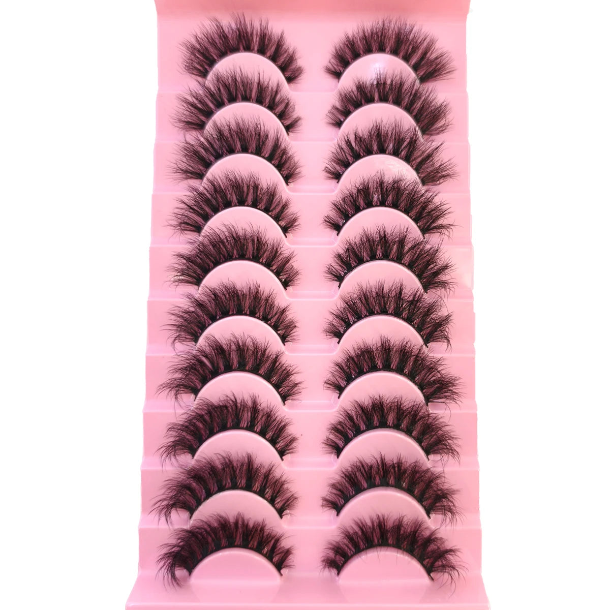 10 paires de Faux Cils 8D en vison naturel, Volume dramatique, Extension de Faux Cils, vente en gros, outil de maquillage