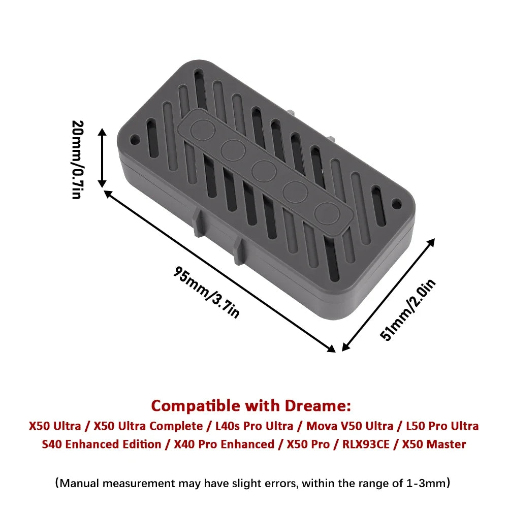 Chiffons de nettoyage, sacs à poussière pour Dreame X50 Pro/X50 Ultra/X50 Master/L40S Pro Ultra/L50 Pro Ultra/MOVA V50 Ultra, brosses principales et latérales, filtres