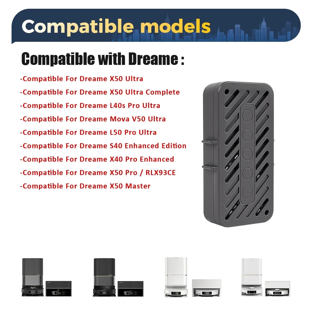 Chiffons de nettoyage, sacs à poussière pour Dreame X50 Pro/X50 Ultra/X50 Master/L40S Pro Ultra/L50 Pro Ultra/MOVA V50 Ultra, brosses principales et latérales, filtres