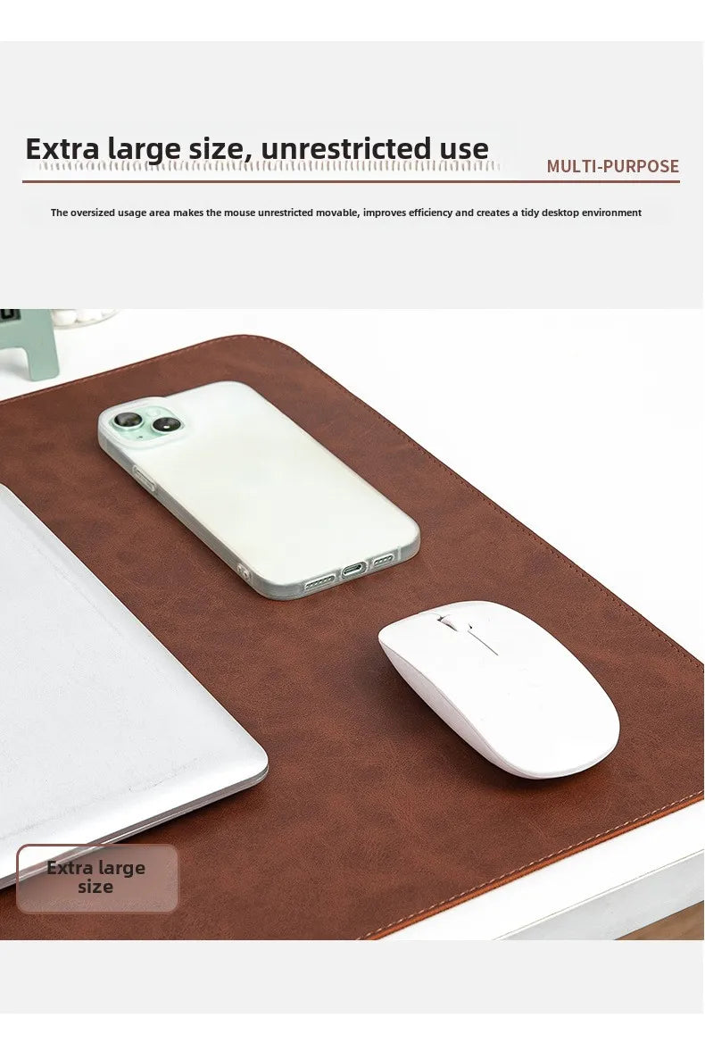 Tapis de bureau imperméable en PU, housse de protection, grand tapis de souris pour ordinateur portable, antidérapant, facile à nettoyer, pour clavier
