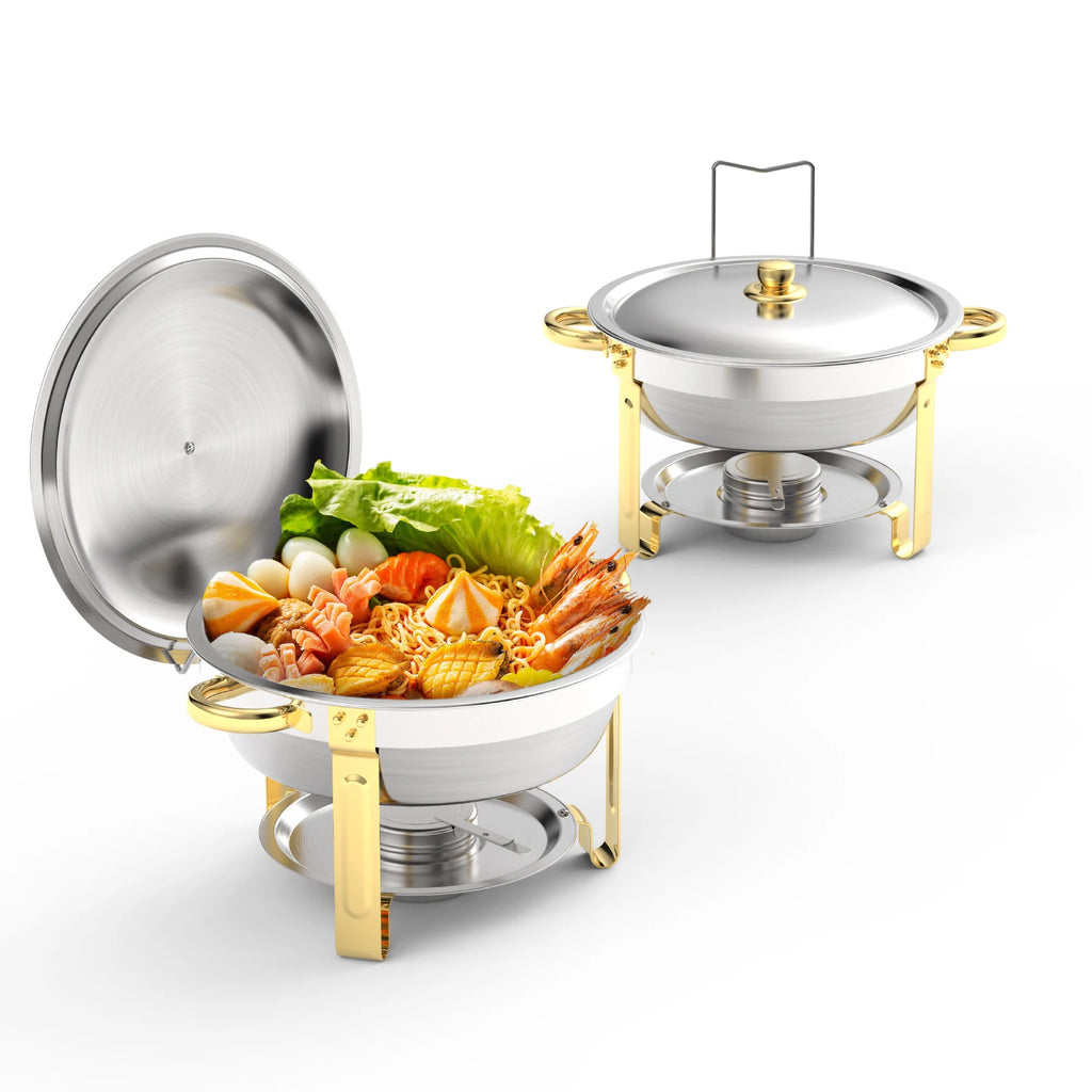ROOMARK – ensemble de Buffet à réchaud 9QT, chauffe-catering en acier inoxydable de haute qualité, ensemble complet avec cadre épais pour fête de mariage
