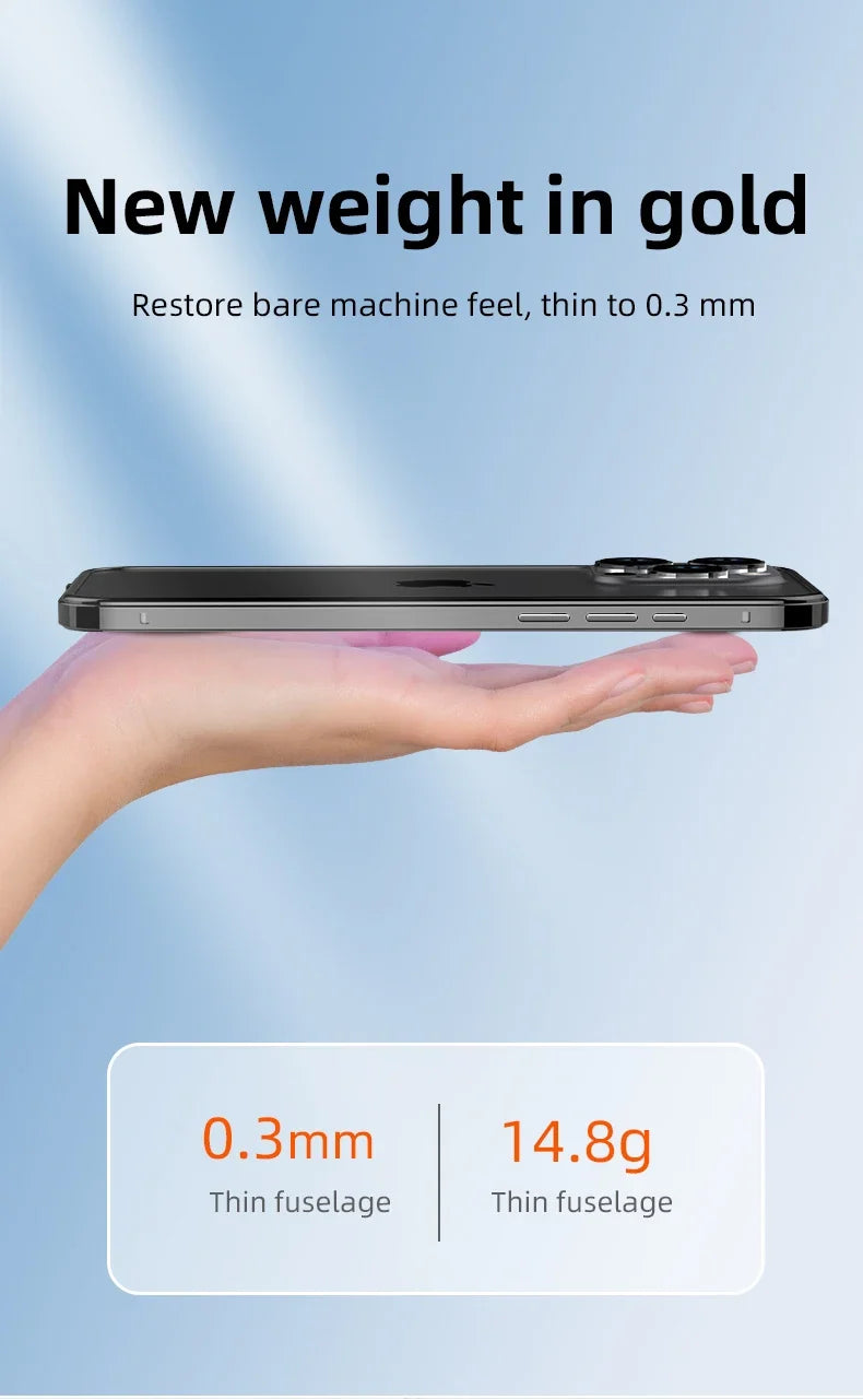 Étuis de téléphone en métal et aluminium, cadre hybride en Silicone, pour iPhone 17 16 15 Pro Max 14 13 12, pare-chocs à meilleure chaleur