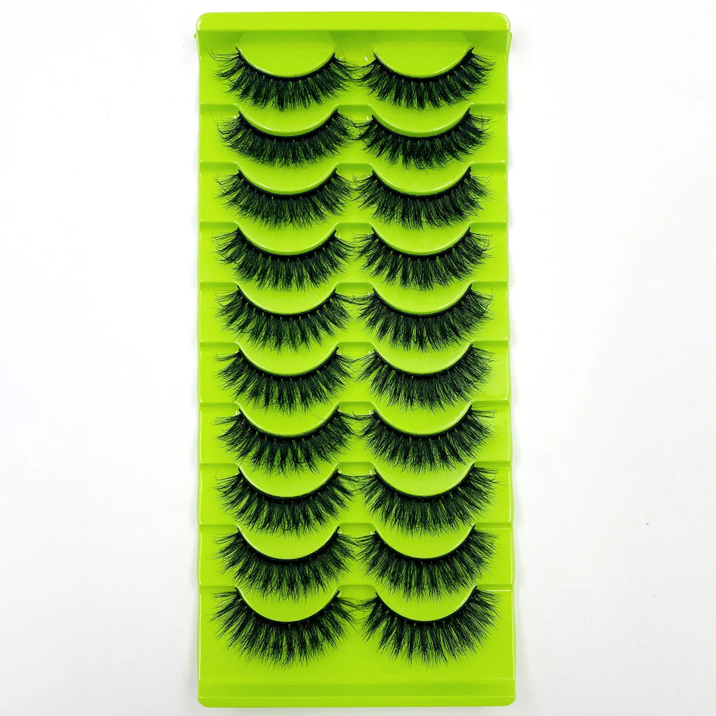 10 paires de Faux Cils 8D en vison naturel, Volume dramatique, Extension de Faux Cils, vente en gros, outil de maquillage