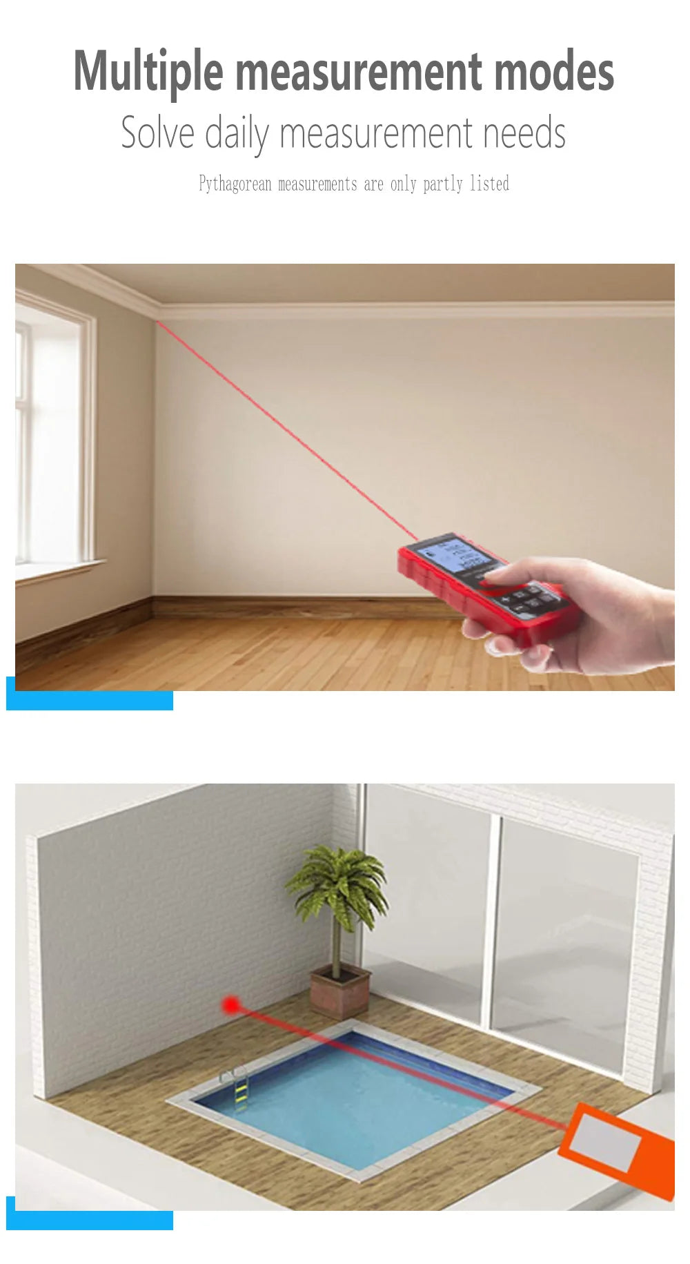NoynotifNF-271 Distancemètre Laser 40M 80M Télémètre Bande Télémètre Dispositif De Mesure Règle Numérique Outil De Test