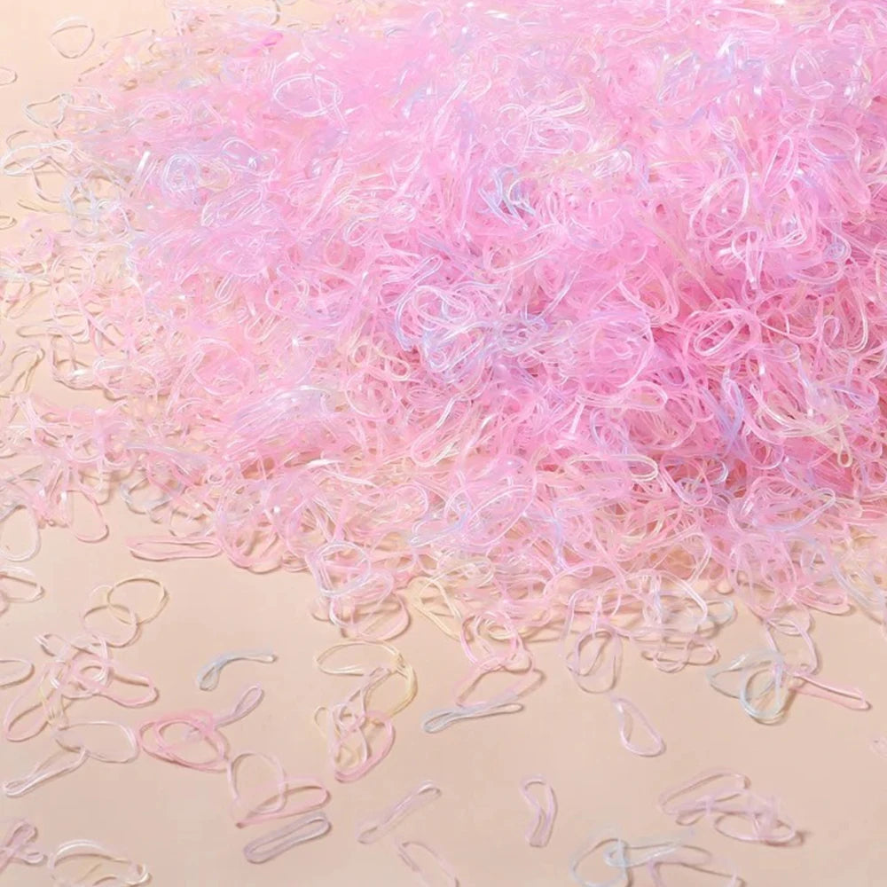 Artificiel astique de poulet coloré pour filles, attaches pour cheveux, bande de sauna, porte-queue de cheval pour enfants, accessoires pour cheveux, 500 pièces, 1000 pièces, 2000 pièces