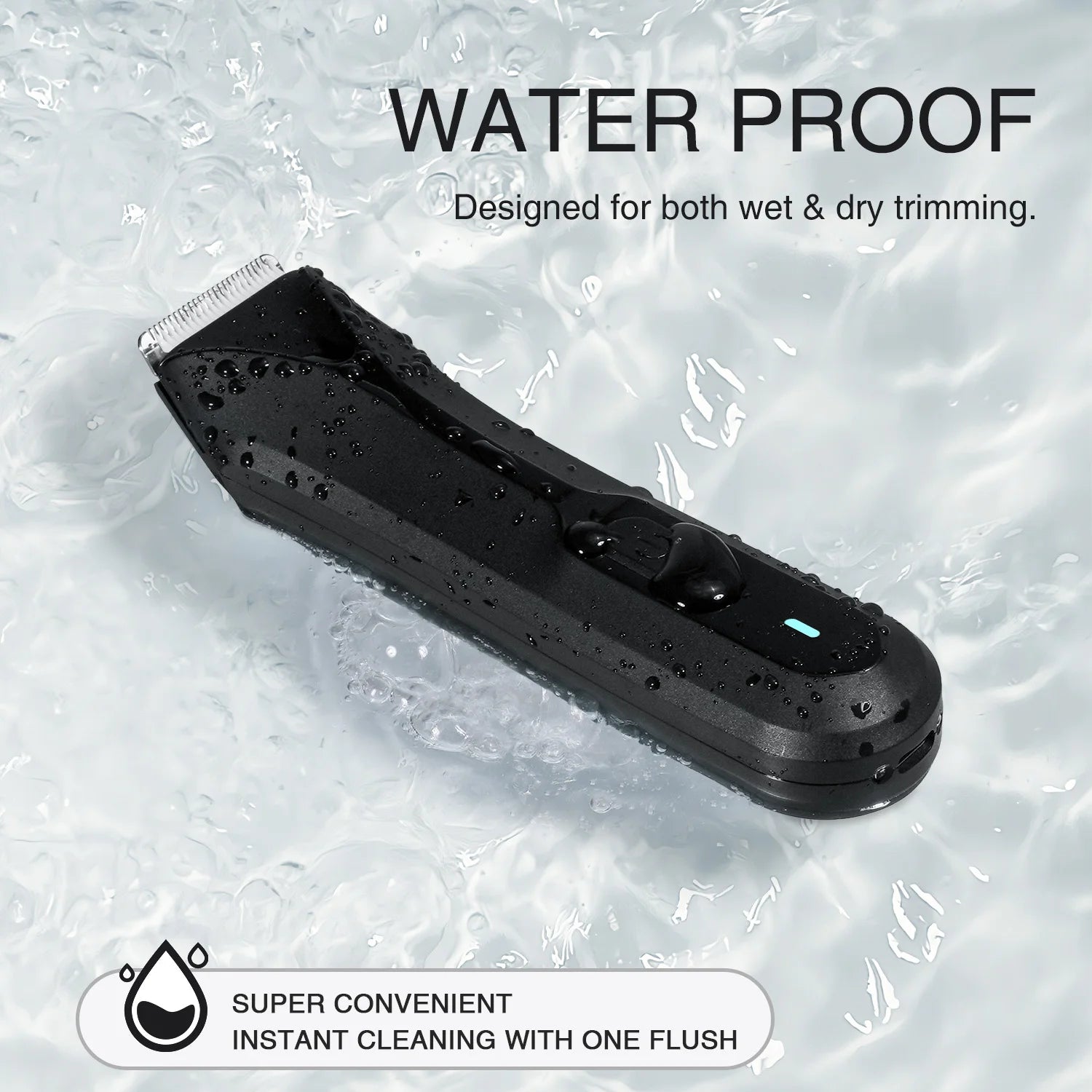 Tondeuse à poils Manscaped pour hommes, kit de tondeuse électrique pour poils corporels, outil de toilettage parfait, rasoir rechargeable pour utilisation humide/sèche, pour la zone inguinale et pubienne