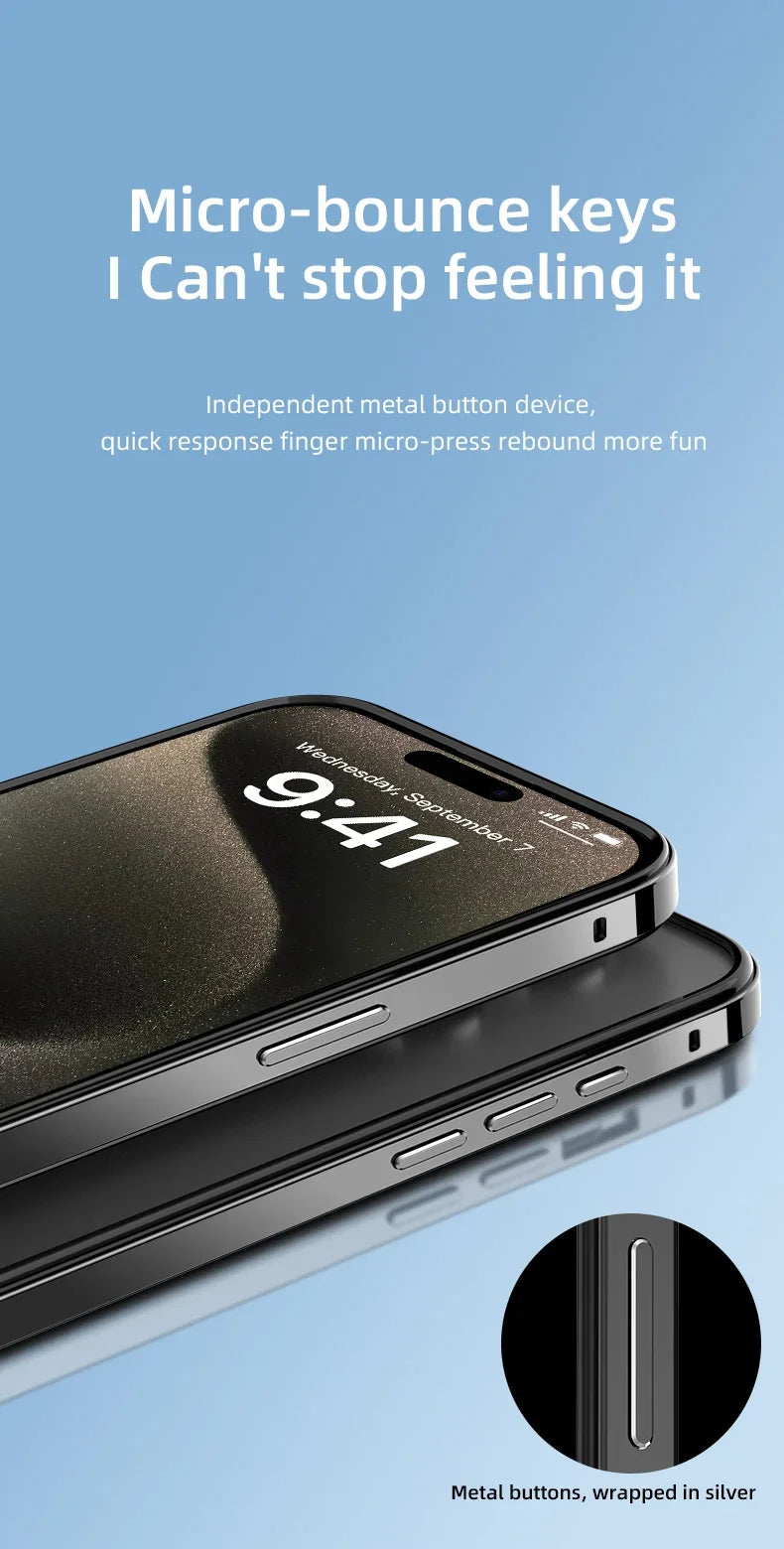 Étuis de téléphone en métal et aluminium, cadre hybride en Silicone, pour iPhone 17 16 15 Pro Max 14 13 12, pare-chocs à meilleure chaleur