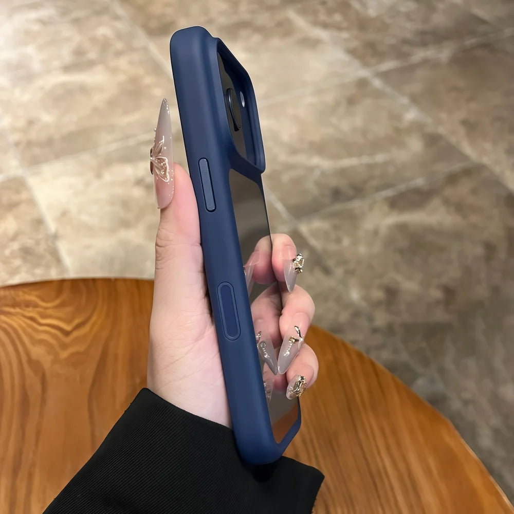 Coque de téléphone transparente avec bouton tactile pour appareil photo Intelligent, étui antichoc Transparent pour iPhone 17 Pro Max 17 Pro 17 Air