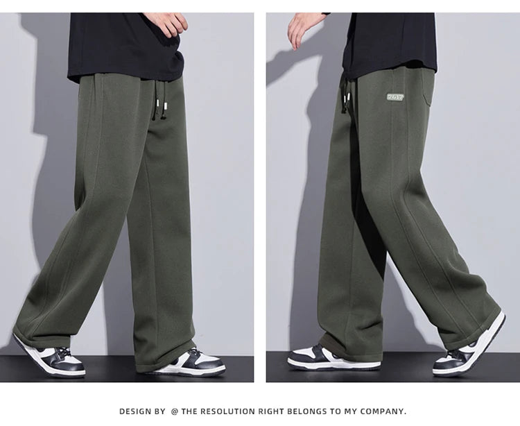 Pantalon droit décontracté pour homme, vêtements de proximité, streetwear uni, nouveau, printemps 2025, fjZG9860