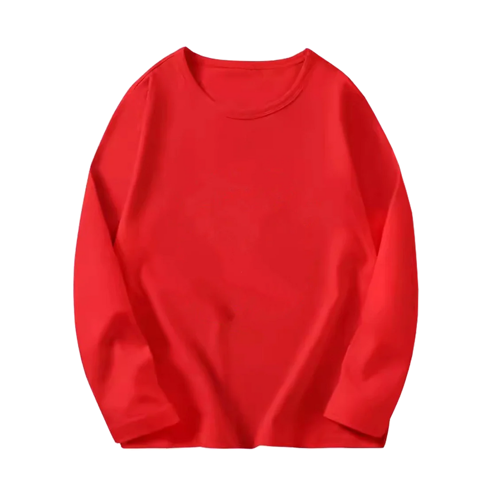 8 couleurs enfants coton à manches longues col rond t-shirt garçons fille printemps automne mince Tops basiques adolescent 6 8 10 12 ans