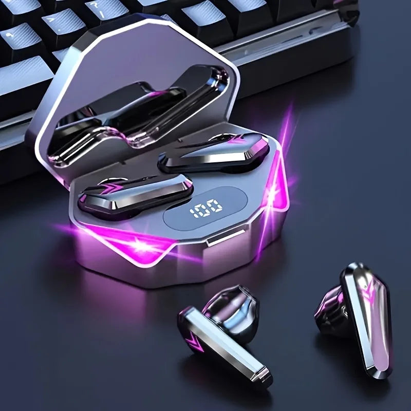 Écouteurs sans fil Bluetooth X15 TWS, casque de jeu, écouteurs avec micro, casque antibruit, affichage LED