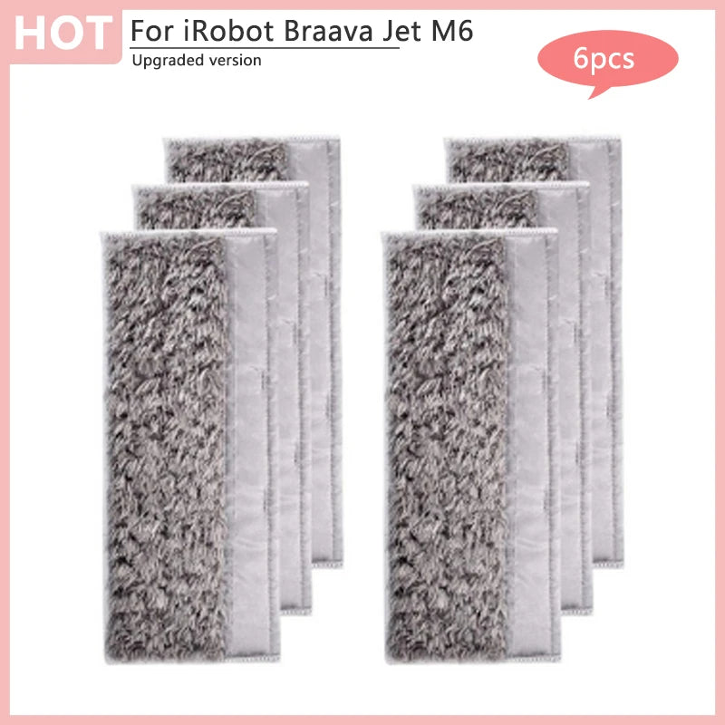 Pour aspirateur Robot iRobot Braava Jet M6, nettoyage humide et sec, chiffons de nettoyage, tampons, accessoires de remplacement, pièces lavables