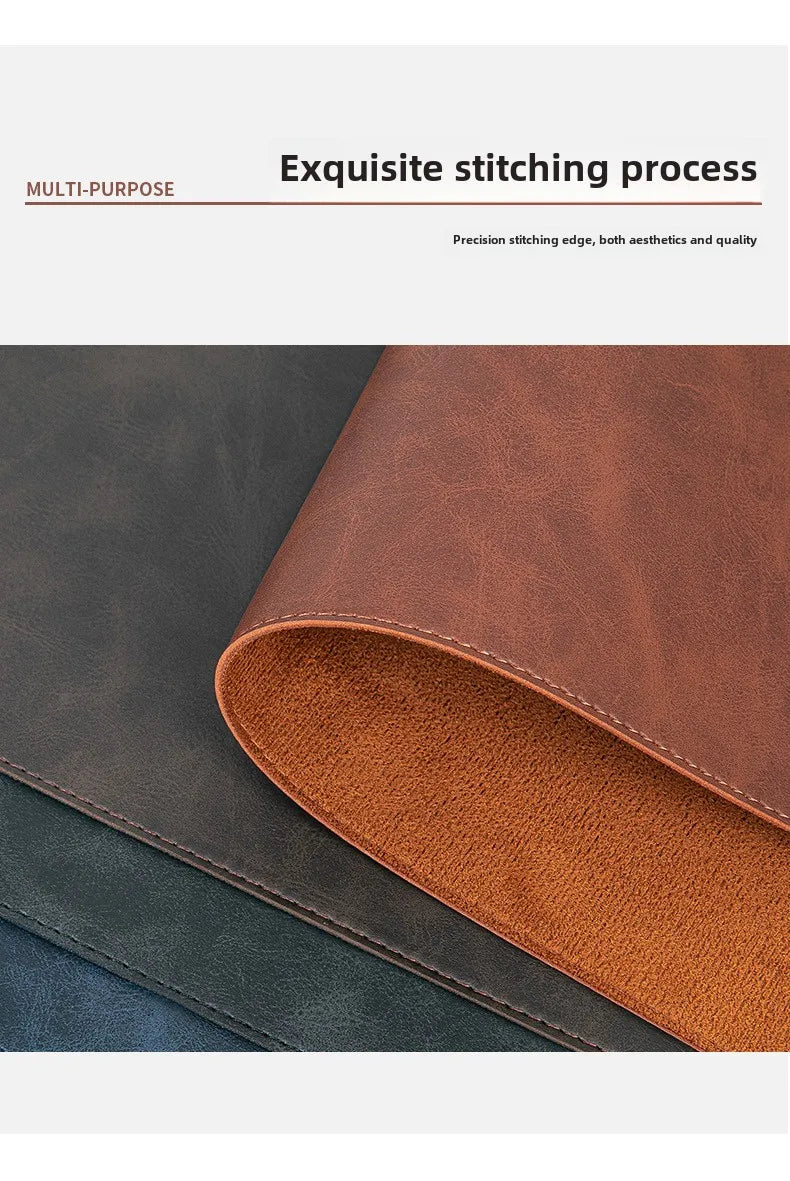 Tapis de bureau imperméable en PU, housse de protection, grand tapis de souris pour ordinateur portable, antidérapant, facile à nettoyer, pour clavier