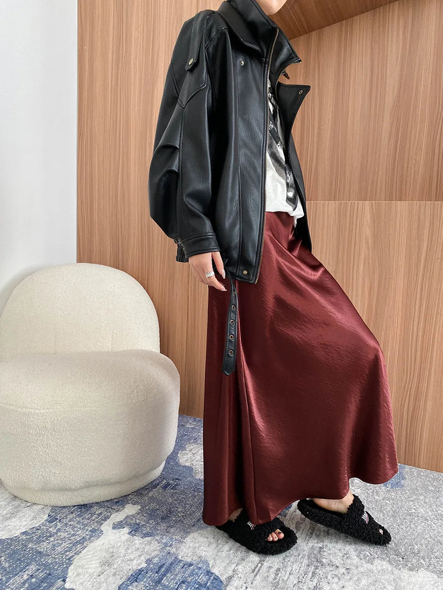 Veste à manches longues pour femme, col document, monochromatique, décontracté, printemps, automne