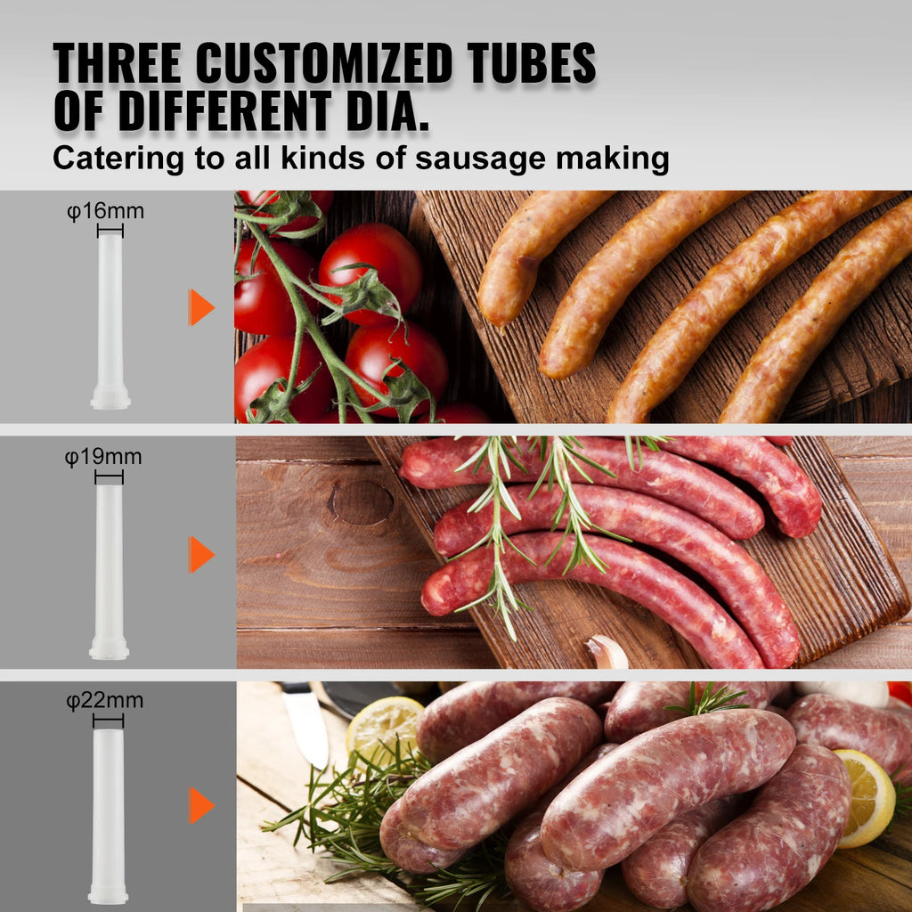 SucceBuy – remplisseur de saucisses Vertical, capacité de 1.5/3l, processeurs de remplissage alimentaire avec 3 Tubes de farce, accessoires de cuisine, appareil ménager