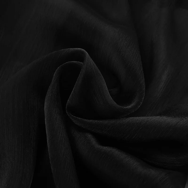 Mumaroho 2024 printemps été femmes élégant à manches longues solide noir maille chemise dames pure mousseline de soie Blouse pour femme femme
