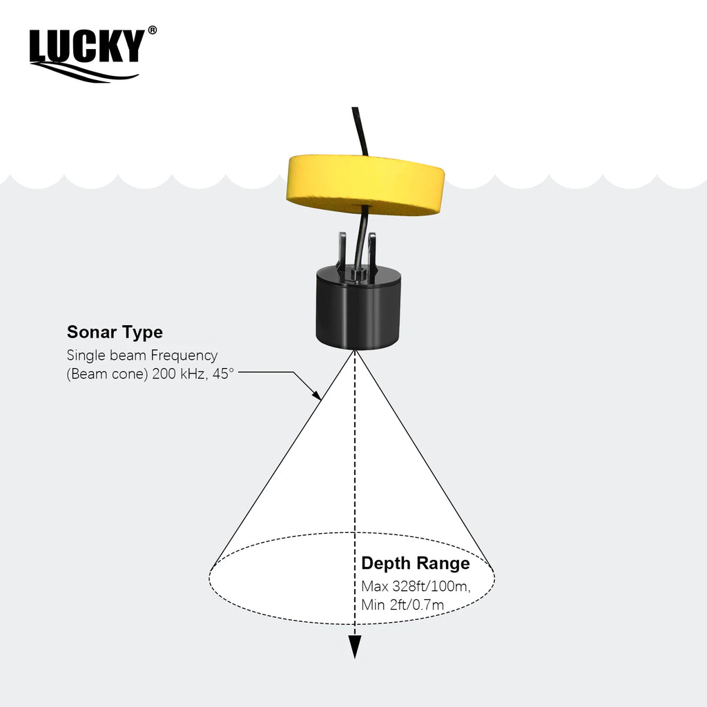 Livraison Gratuite! FFC1108-1 Vente Chaude Alarme 100 M Portable Sonar LCD Détecteurs de Poissons leurre De Pêche Sondeur De Pêche Finder