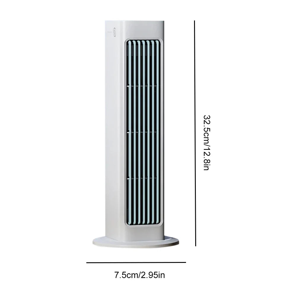 Ventilateur tour Portable sans feuilles, refroidisseur d'air 4000mAh, ventilateur de bureau, climatiseur sans lame à 3 vitesses, ventilateur sur pied pour chambre à coucher et salon