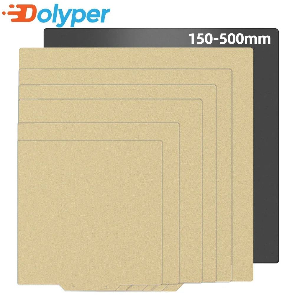 Plaque de construction feuille PEI magnétique Flexible lit chauffant ressort PEI acier 120/150/150/220/235/310/400mm pour ELEGOO/Kobra/Ender3 Cr10