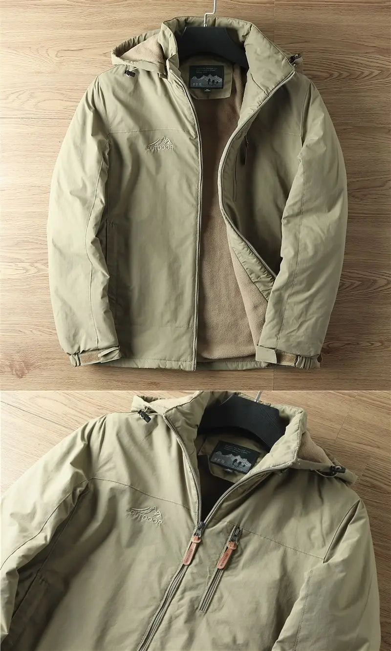 Veste imperméable à capuche pour homme, coupe-vent chaud, doublé sourire, randonnée en plein air, trekking, printemps, automne