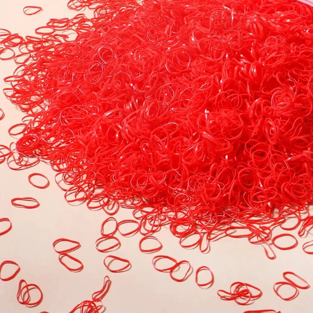 Artificiel astique de poulet coloré pour filles, attaches pour cheveux, bande de sauna, porte-queue de cheval pour enfants, accessoires pour cheveux, 500 pièces, 1000 pièces, 2000 pièces