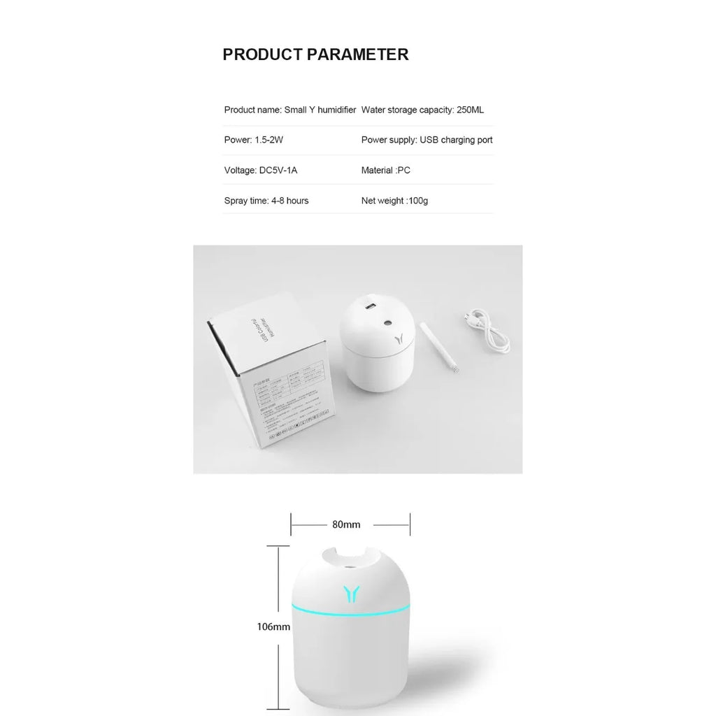 Diffuseur d'aromathérapie portable – Humidificateur USB compact pour l'air sec, le soulagement du stress et la mise au point, convient au porte-gobelet ou au sac pour ordinateur portable