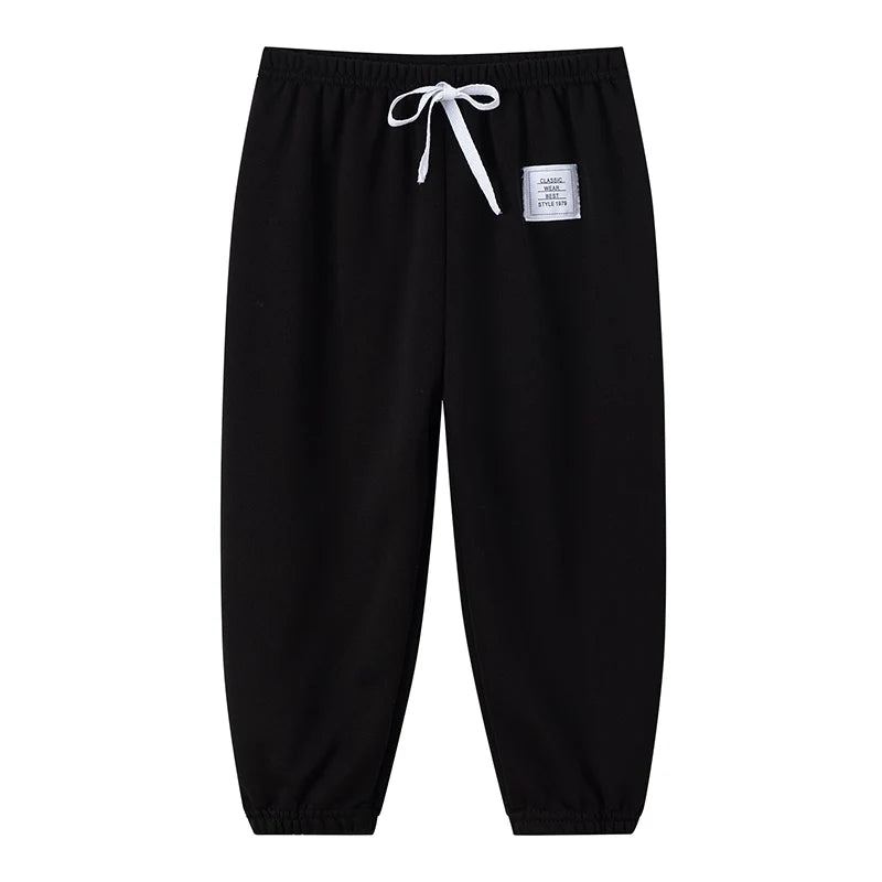 1/3 Pack enfants printemps couleur unie pantalons garçons et filles loisirs tendance taille élastique pantalon grand garçon sport Joker Harun pantalons