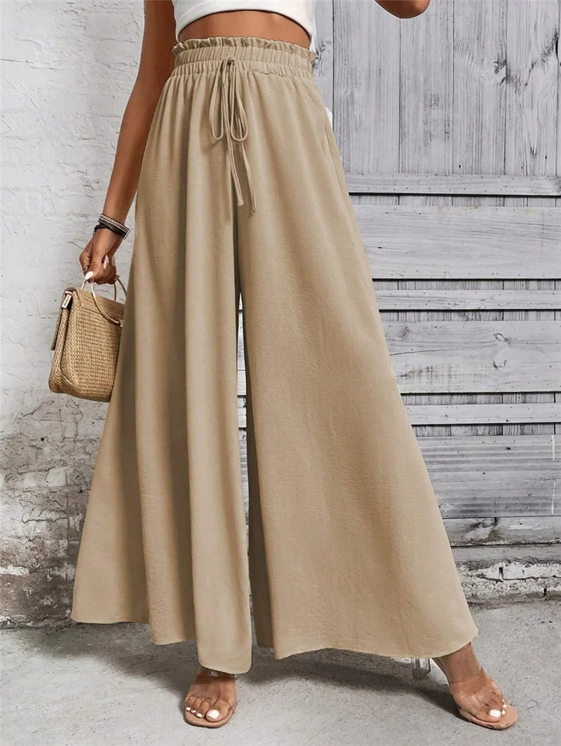 Pantalon ample et décontracté à jambes larges pour femmes, à la mode, Station indépendante, Long, vêtements confortables, printemps et été