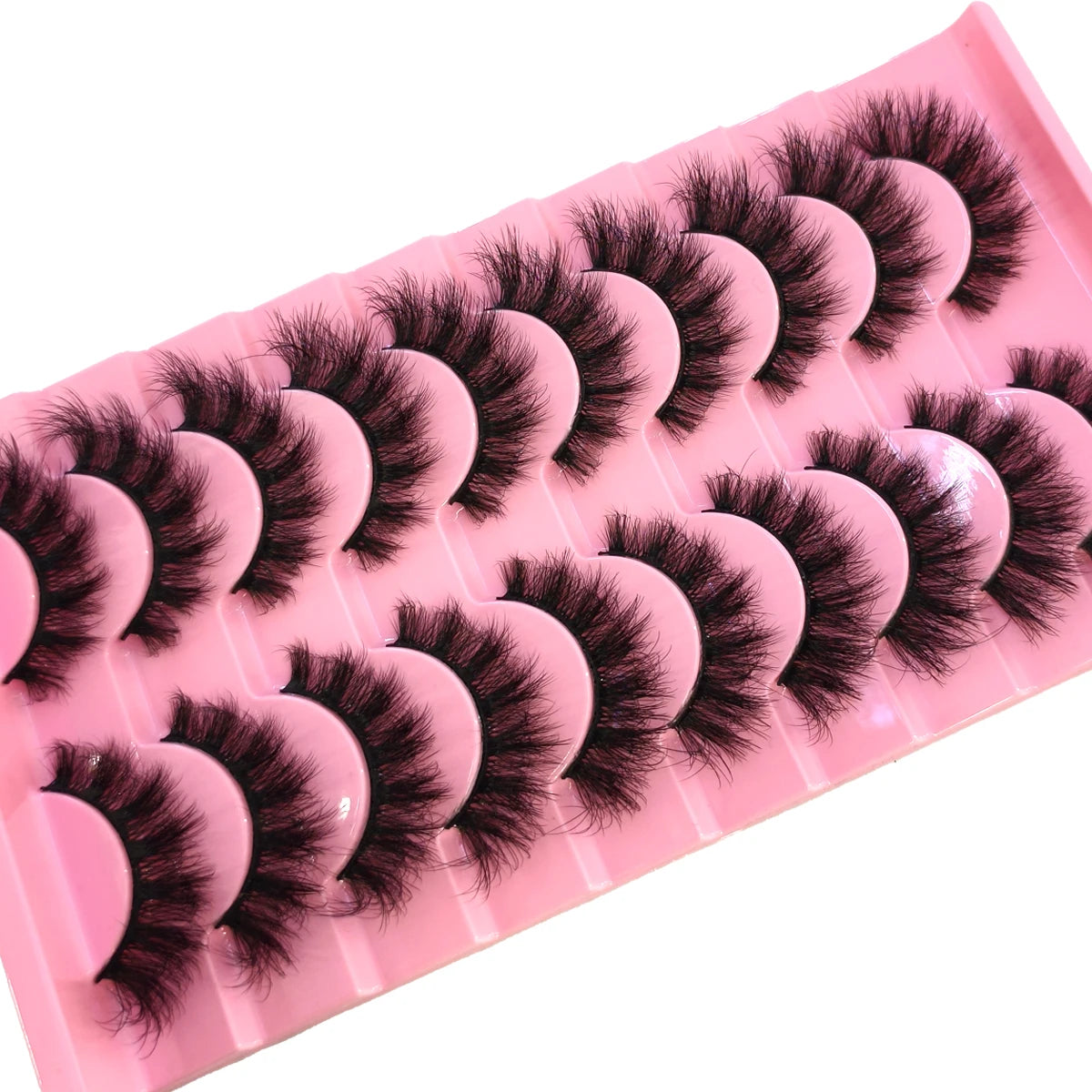 10 paires de Faux Cils 8D en vison naturel, Volume dramatique, Extension de Faux Cils, vente en gros, outil de maquillage