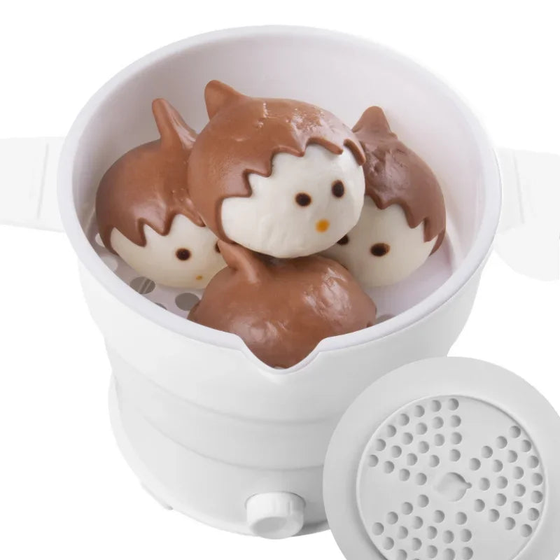 Cuiseur électrique pliant multifonction, Mini riz chaud, dortoir d'étudiants, nouilles pour cuisine, maison, voyage, EU 800w