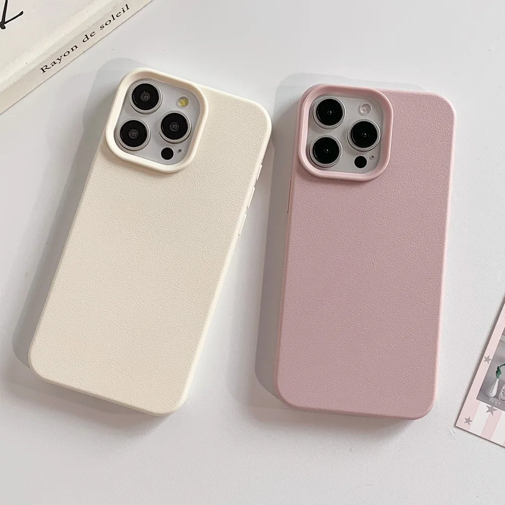 Coque de téléphone en cuir pour iPhone 17 Pro Max 16 13 11 15 14 Plus 12 17 Air 17Promax 16promax, antichoc, souple, en TPU